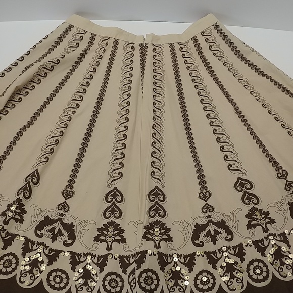 W Work to Weekend women's midi skirt, 12, brown/tan paisley print - Picture 4 of 14